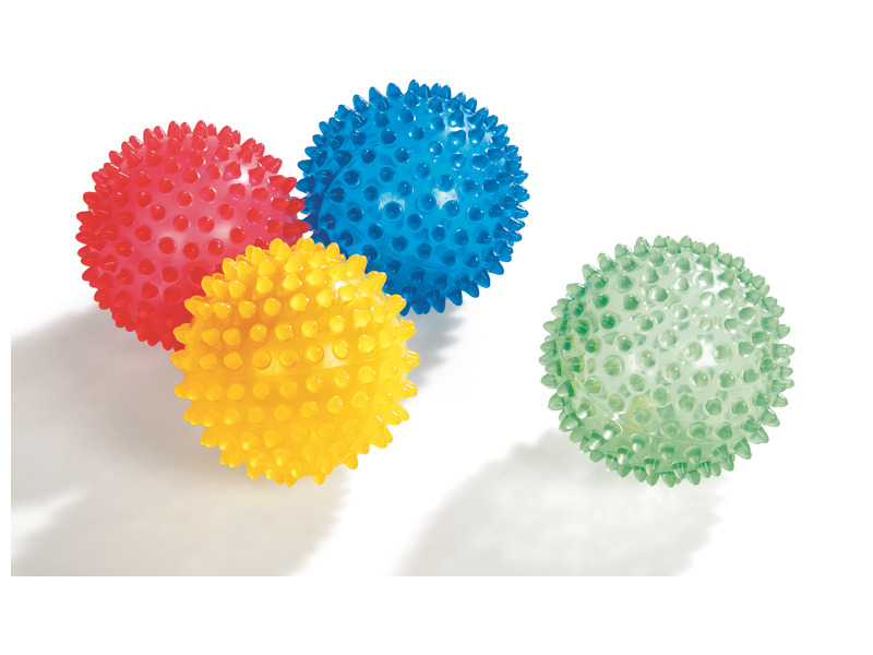 Jeu de balles souples pour massage des enfants Balles pour bébés & jeunes enfants Balles sensorielles multicolores souples et texturées pour bébé 