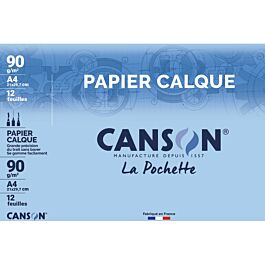 Pochette De Papier Calque Canson - Grammage 70 G/m² - Translucide, Satiné, Idéal Pour Décalquer, Pastilles Adhésives Incluses - 13