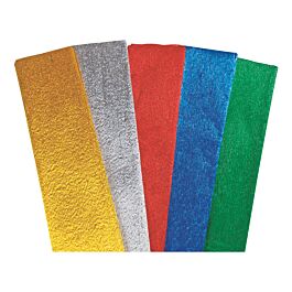 Papier Crépon Métallisé Magenta - 65 G/m², Résistant, Pour Décorations Fêtes Et Travaux Manuels - 14