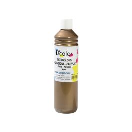 PEINTURE ACRYLIQUE MÉTALLISÉE - Flacon de 500 ml