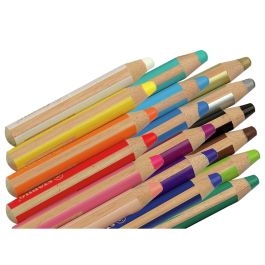 CRAYONS DE COULEUR AQUARELLABLE MINE EXTRA-LARGE Woody x18
