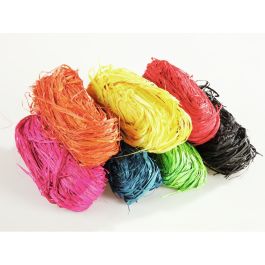MAXI LOT RAPHIA VÉGÉTAL Coloré - 50 g