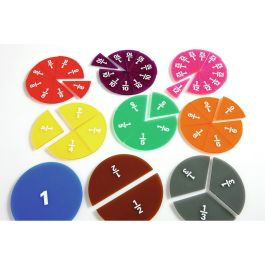 SET DE FRACTIONS TRANSLUCIDE Écriture fractionnaire Disques