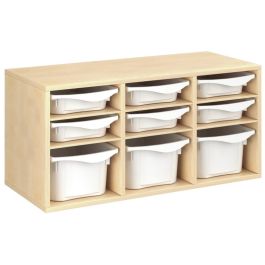 MEUBLE MÉLAMINÉ H: 51 cm - L: 105 cm 9 bacs - 6 étagères