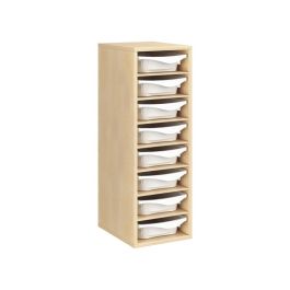 MEUBLE MÉLAMINÉ H: 102 cm - L: 36 cm 8 bacs - 7 étagères