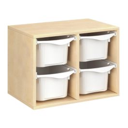 MEUBLE MÉLAMINÉ H: 51 cm - L: 70,5 cm 4 bacs sur rails