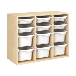 MEUBLE MÉLAMINÉ H: 81 cm - L: 105 cm 12 bacs sur rails