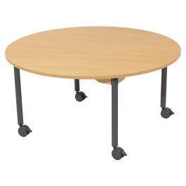 TABLE INSONORISÉE - PIÉTEMENT À ROULETTES - Rond Ø 120 cm
