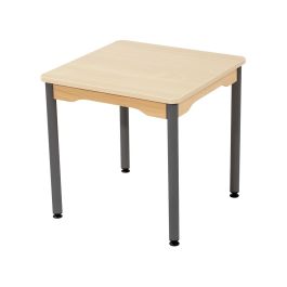 TABLE PLATEAU STRATIFIÉ - PIÉTEMENT MÉTAL GRIS - Rectangle 60x50 cm