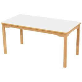 TABLE PLATEAU STRATIFIÉ - PIÉTEMENT BOIS - Rectangle 120x60 cm