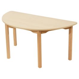 TABLE PLATEAU STRATIFIÉ - PIÉTEMENT BOIS - Demi-rond 120x60 cm