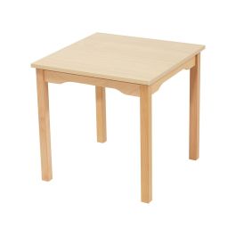 TABLE PLATEAU MÉLAMINÉ - PIÉTEMENT BOIS - Carré 60x60 cm