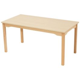 TABLE PLATEAU MÉLAMINÉ - PIÉTEMENT BOIS - Rectangle 120x60 cm
