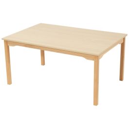 TABLE PLATEAU MÉLAMINÉ - PIÉTEMENT BOIS - Rectangle 120x80 cm