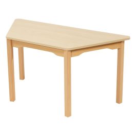 TABLE PLATEAU MÉLAMINÉ - PIÉTEMENT BOIS - Trapèze 120x60 cm