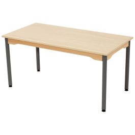 TABLE PLATEAU MÉLAMINÉ - PIÉTEMENT MÉTAL - Rectangle 120x60 cm