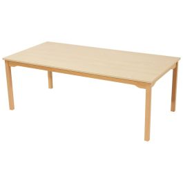TABLE PLATEAU MÉLAMINÉ - PIÉTEMENT BOIS - Rectangle 160x80 cm