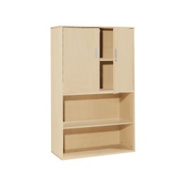 MEUBLE MÉLAMINÉ H: 162 cm - L: 105 cm 3 étagères, portes hautes