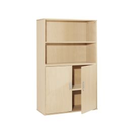 MEUBLE MÉLAMINÉ H: 162 cm - L: 105 cm 3 étagères, portes basses