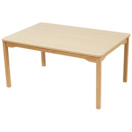 TABLE PLATEAU STRATIFIÉ - PIÉTEMENT BOIS - Rectangle 120x80 cm