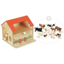 MAXI LOT La petite étable + 12 animaux