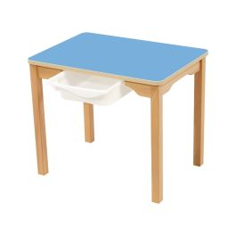 TABLE PLATEAU STRATIFIÉ + BAC - PIÉTEMENT BOIS - Rectangle 70x50