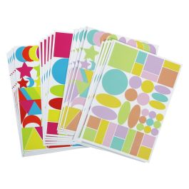 GOMMETTES GÉOMÉTRIQUES GÉANTES Multiformes Couleurs vives et pastel