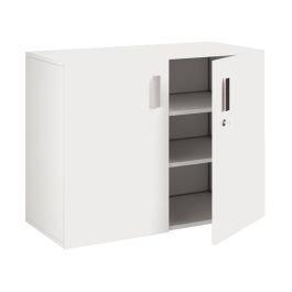 MEUBLE MÉLAMINÉ H: 81 cm - L: 105 cm 2 portes, 2 étagères
