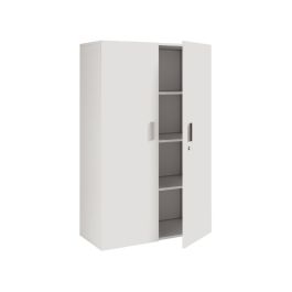 MEUBLE MÉLAMINÉ H: 162 cm - L: 105 cm 3 étagères, 2 portes