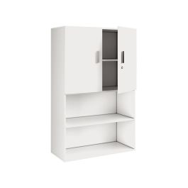MEUBLE MÉLAMINÉ H: 162 cm - L: 105 cm 2 portes hautes, 3 étagères
