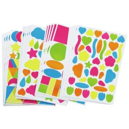 GOMMETTES GÉOMÉTRIQUES GÉANTES Multiformes multitailles fluo