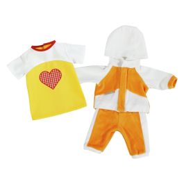 LOT ROBE CŒUR ET TENUE SPORT Poupée