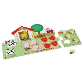 PUZZLE ENCASTREMENT de 1 à 5 Les animaux de la ferme