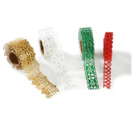 RUBANS ADHÉSIFS EN PAPIER DENTELLE Noël