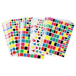 GOMMETTES GÉOMÉTRIQUES MULTITAILLES Multiformes Couleurs classiques