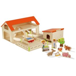 MAXI LOT La grande ferme + 8 figurines en bois