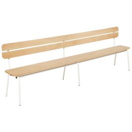 BANC MÉTAL ET BOIS Avec dossier L: 200 cm