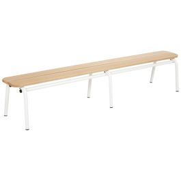 BANC MÉTAL ET BOIS Sans dossier L: 160 cm