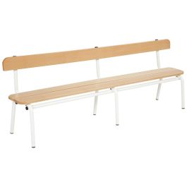 BANC MÉTAL ET BOIS Avec dossier L: 160 cm