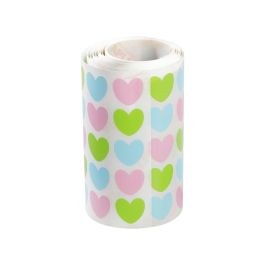GOMMETTES CŒURS EN ROULEAU Pastel