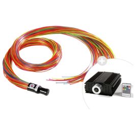 FIBRES OPTIQUES ET SOURCE LUMINEUSE 100 brins multicolores