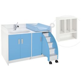 KIT MEUBLE DE CHANGE KAZÉO AVEC BAIGNOIRE SOLIDSURFACE L: 137,5 cm