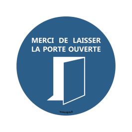 STICKER MURAL DE PRÉVENTION Laissez la porte ouverte