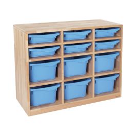 MEUBLE MASSIF NATURE 12 bacs - 9 tablettes