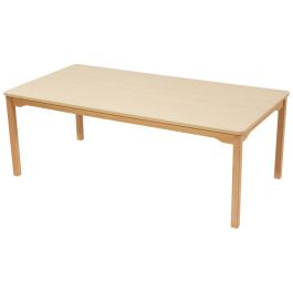 TABLE PLATEAU STRATIFIÉ - PIÉTEMENT BOIS - Rectangle 160x80 cm