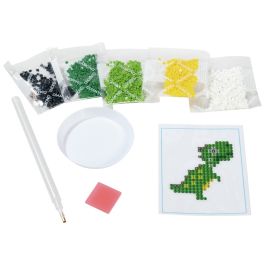 KIT CRÉATIF STICKERS PERLES DIAMANT Dinosaure