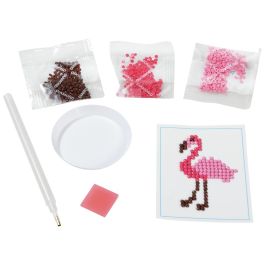 KIT CRÉATIF STICKERS PERLES DIAMANT Flamant rose