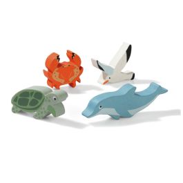 FIGURINE EN BOIS Les animaux marins