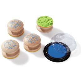 TAMPONS ERGONOMIQUES EN BOIS STAMPO BABY + ENCREUR Ferme