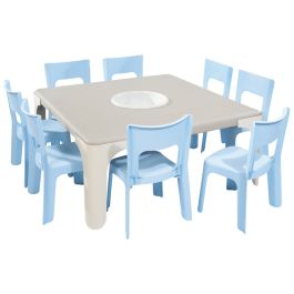 MAXISET ACTIVITEITENTAFEL + 8 STOELEN Lou